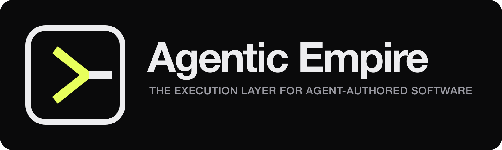 Agentic Empire wordmark in black
